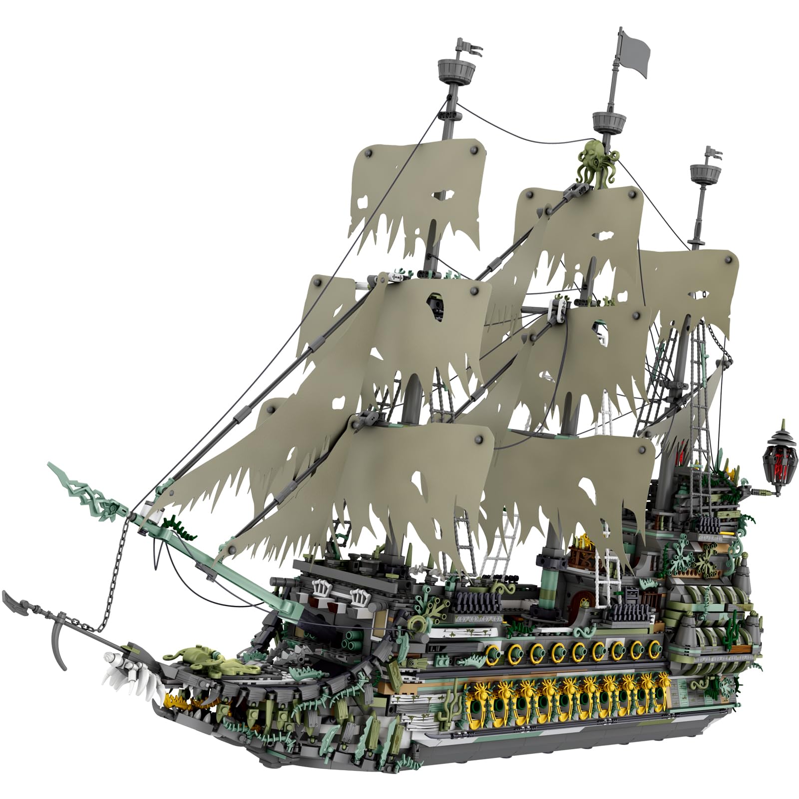 ミラクルワールド海賊船 Amazon.com: NUTCRACKER Pirate Ship Building Blocks Set, Ghost Ship